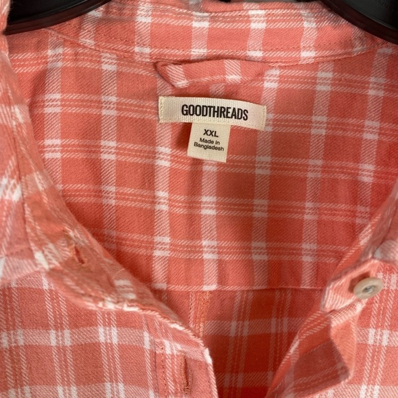 Goodthreads Pink Plaid Flannel Shirt size XXL - Picture 4 of 8